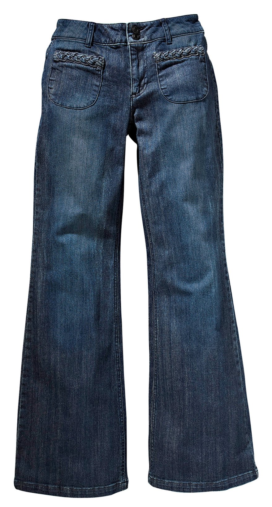 Une silhouette allongée avec un jean sur jean-femme.co