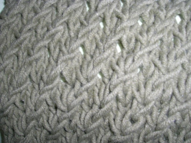 tricot point fantaisie pour echarpe