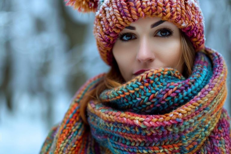 Bonnet et echarpe femme