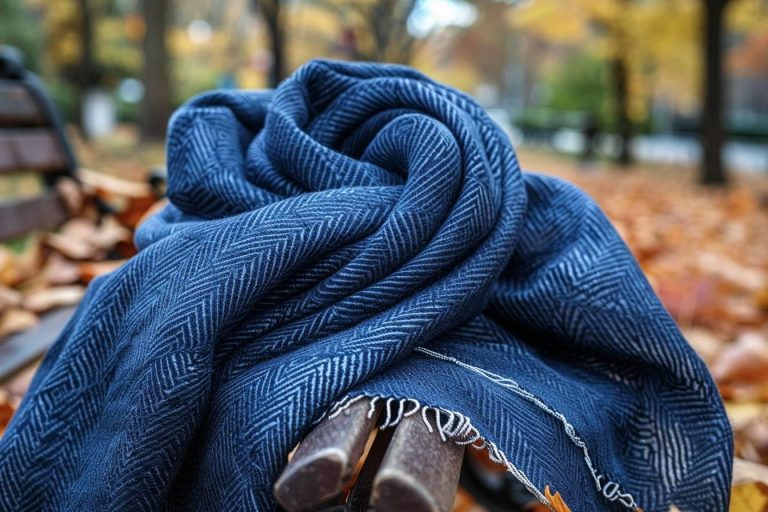 Echarpe bleu marine