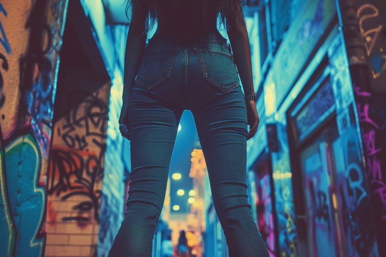 Une silhouette allongée avec un jean sur jean-femme.co